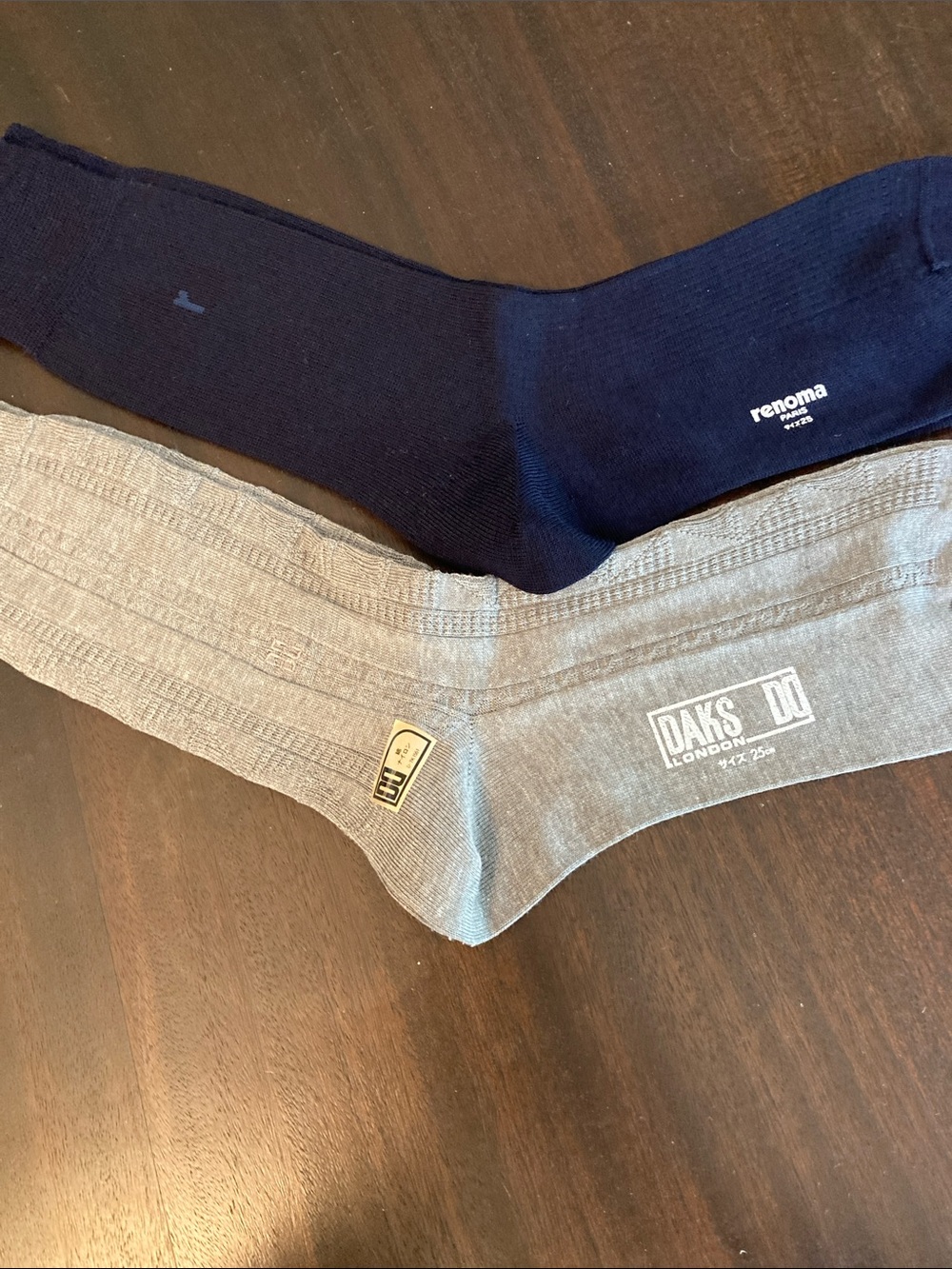 NWOT Men's Crew Socks - Grey and Navy - Classic Comfort (Pair)
